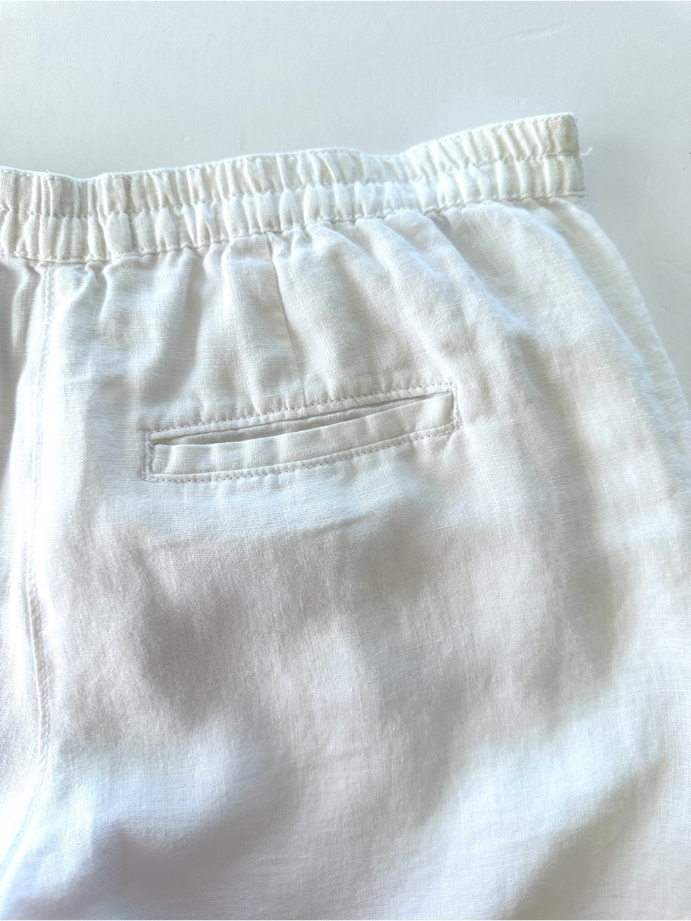 L.L. Bean White Linen Blend Capri Pants - Classic Straight Fit, 💯 Linen, Petite - Picture 11 of 13